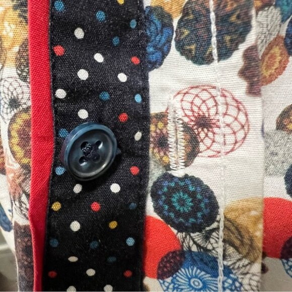 JERMYN BOND Multicolor Geometric Circles Dress Shirt Loud, Bold Men's XL - Picture 4 of 13